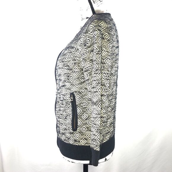 Lucky Brand Diamond-Patterned Zip Up Jacket, S - Picture 2 of 8